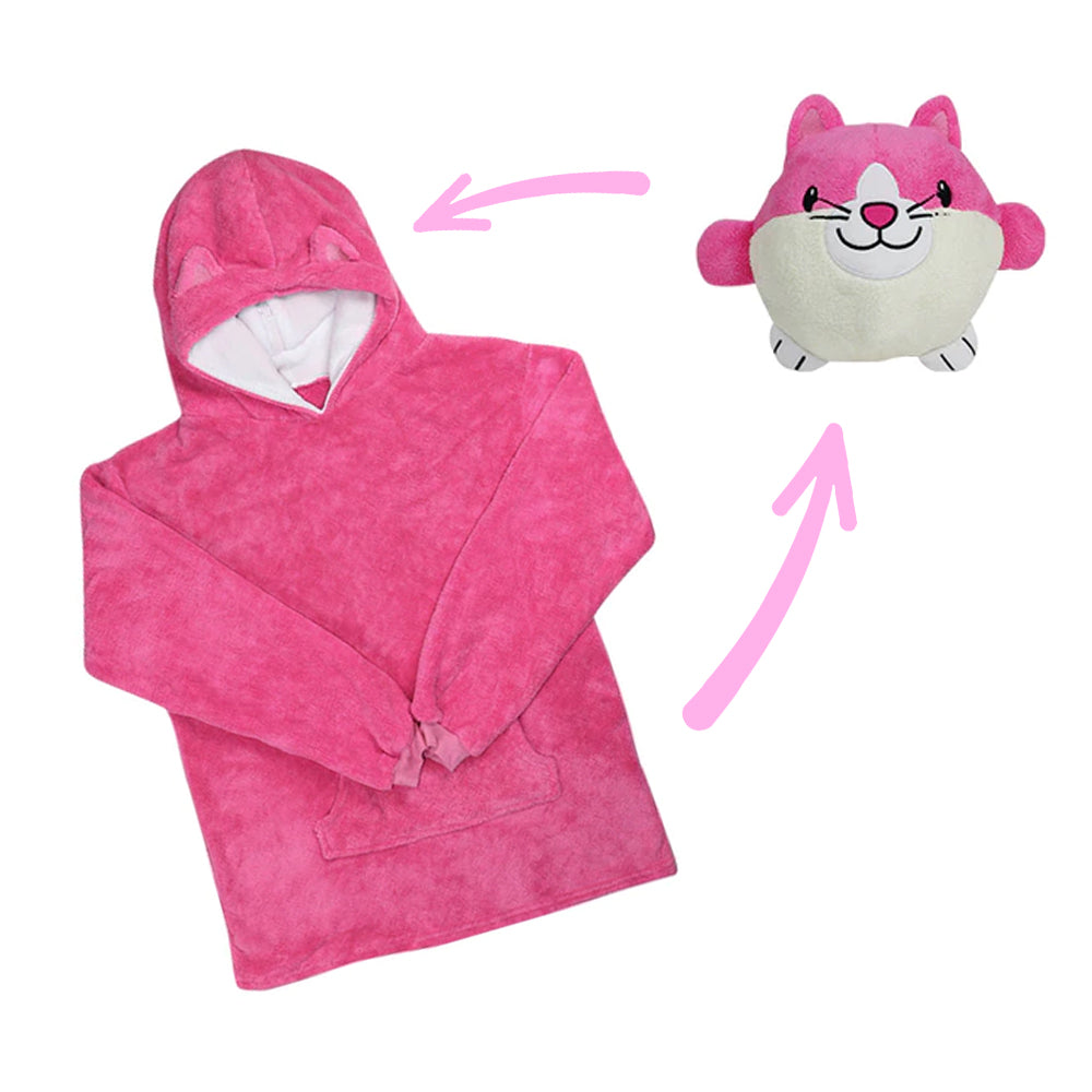 Plushie Snug - The Cuddly Toy & Oversized Hoodie 😍😍 Ten Cute Characters To Choose From 🐶🐱🦄